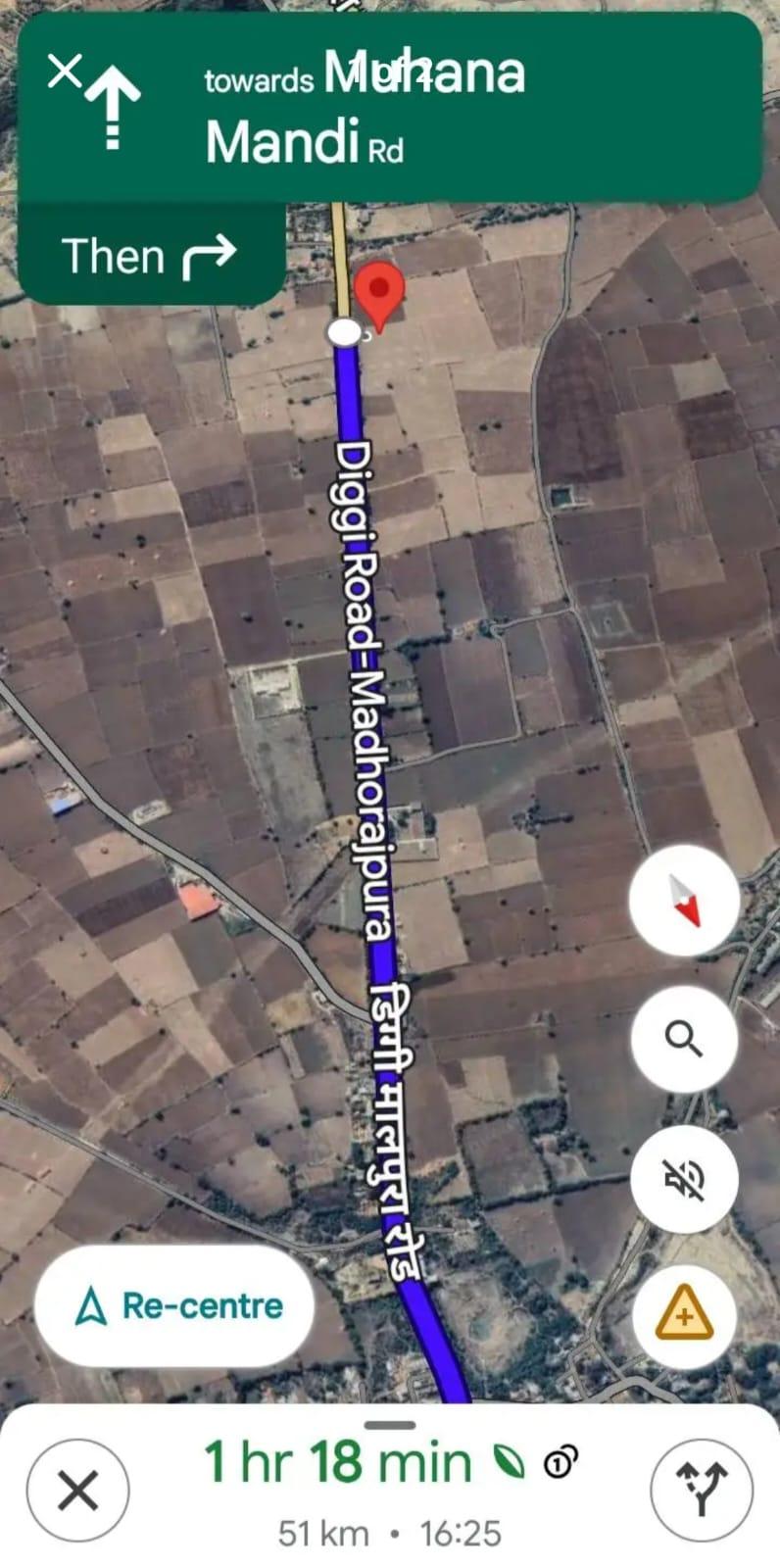 150 Bigha Agricultural Land for Sale on Diggi–Malpura Road, Jaipur